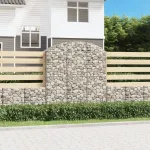 Coș gabion arcuit, 150x50x160/180 cm, fier galvanizat GartenMobel Dekor