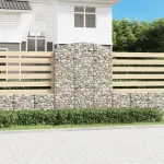 Coș gabion arcuit, 150x50x180/200 cm, fier galvanizat GartenMobel Dekor