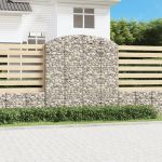 Coș gabion arcuit 200x30x200/220 cm fier galvanizat GartenMobel Dekor