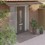 Copertină de ușă, negru, 400x80 cm, policarbonat GartenMobel Dekor