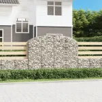Coș gabion arcuit, 200x50x140/160 cm, fier galvanizat GartenMobel Dekor
