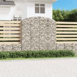 Coș gabion arcuit 200x50x200/220 cm fier galvanizat GartenMobel Dekor