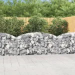 Coș gabion arcuit 200x50x80/100 cm fier galvanizat GartenMobel Dekor