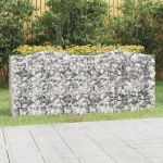 Strat înălțat cu gabion arcuit, 200x50x100 cm, fier galvanizat GartenMobel Dekor