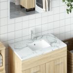 Chiuvetă de baie, alb, 36x31,5x16,5 cm, pătrată, ceramică GartenMobel Dekor