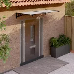 Copertină de ușă, negru și transparent, 199x90 cm, policarbonat GartenMobel Dekor