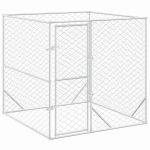 Padoc de exterior pentru câini argintiu 2x2x2 m oțel galvanizat GartenMobel Dekor