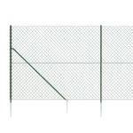 Gard plasă de sârmă cu țăruși de fixare, verde, 0,8x25 m GartenMobel Dekor