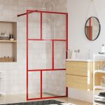 Paravan de duș walk-in roșu 115x195 cm sticlă ESG transparentă GartenMobel Dekor