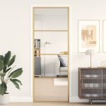 Ușă interior Slim auriu 76x201,5 cm sticlă securizată/aluminiu GartenMobel Dekor