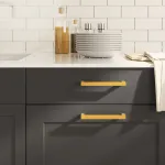 Mânere de dulap, 10 buc., auriu, 160 mm, oțel inoxidabil GartenMobel Dekor