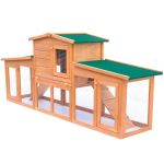 Cușcă mare iepuri cușcă adăpost animale mici cu acoperiș lemn   GartenMobel Dekor