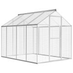 Coteț pentru păsări de exterior, aluminiu, 178 x 242 x 192 cm   GartenMobel Dekor