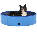Piscină pentru câini pliabilă, albastru, 120 x 30 cm, PVC GartenMobel Dekor
