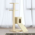 Ansamblu pisici cu stâlpi din funie de sisal, crem, 92 cm GartenMobel Dekor