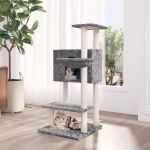 Ansamblu pisici, stâlpi din funie sisal, gri deschis, 108,5 cm GartenMobel Dekor