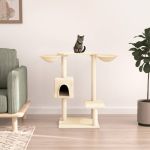 Ansamblu de pisici cu stâlpi de zgâriat, crem, 82 cm GartenMobel Dekor