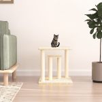 Stâlpi de zgâriat pentru pisici cu platforme, crem, 50 cm GartenMobel Dekor