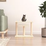 Stâlpi de zgâriat pentru pisici cu platforme, crem, 62,5 cm GartenMobel Dekor