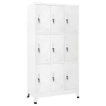 Dulap vestiar cu 9 compartimente, oțel, 90 x 45 x 180 cm, gri  GartenMobel Dekor