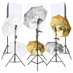 Kit de studio foto cu set de lumini și softbox-uri, 6 piese GartenMobel Dekor
