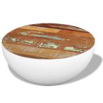 Măsuță de cafea în formă de bol 60x60x30 cm lemn masiv reciclat GartenMobel Dekor