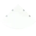 Raft de colț sticlă transparentă cu suporți de crom, 45 x 45 cm GartenMobel Dekor