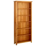 Bibliotecă cu 6 rafturi, 80 x 22,5 x 180 cm, lemn masiv stejar GartenMobel Dekor