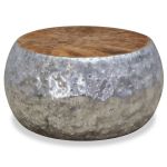Măsuță de cafea din aluminiu și tec, 60 x 60 x 30 cm  GartenMobel Dekor