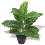 Plantă artificială Taro cu ghiveci, 45 cm, verde GartenMobel Dekor