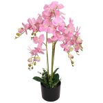 Plantă artificială orhidee cu ghiveci, 75 cm, roz GartenMobel Dekor