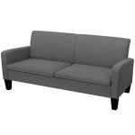 Canapea cu 3 locuri, 180 x 65 x 76 cm, gri închis GartenMobel Dekor
