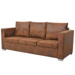 Canapea cu 3 locuri, 191 x 73 x 82 cm, velur GartenMobel Dekor