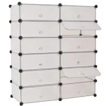 Organizator de pantofi interconectat, 12 compartimente, Alb GartenMobel Dekor