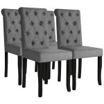 Scaune de bucătărie pivotante, 4 buc., gri închis, textil GartenMobel Dekor