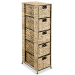 Unitate de depozitare cu 5 coșuri 25,5x37x100 cm zambilă de apă  GartenMobel Dekor
