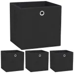 Cutii de depozitare, 4 buc., negru 32x32x32 cm material nețesut  GartenMobel Dekor