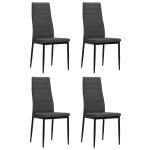 Scaune de bucătărie pivotante, 4 buc., gri închis, textil GartenMobel Dekor