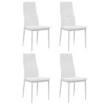 Scaune de bucătărie, 4 buc., alb, piele ecologică GartenMobel Dekor