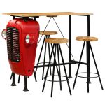 Set bar 5 piese, lemn masiv de mango, 120x60x107 cm GartenMobel Dekor