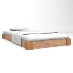 Cadru de pat, 90 x 200 cm, lemn masiv de stejar GartenMobel Dekor