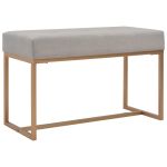 Bancă, gri, 80 cm, catifea GartenMobel Dekor