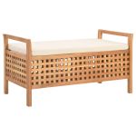 Bancă de depozitare, 93 x 49 x 49 cm, lemn masiv de nuc GartenMobel Dekor