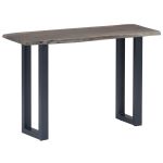 Masă consolă, gri, 115x35x76 cm, lemn masiv de acacia și fier GartenMobel Dekor