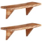Rafturi de perete, 2 buc., 60x20x18 cm, lemn masiv de acacia GartenMobel Dekor