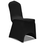 Huse de scaun, elastice, 100 buc, negru GartenMobel Dekor
