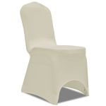 Huse elastice pentru scaun, 100 buc., crem GartenMobel Dekor