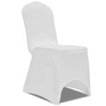 Huse elastice scaun, alb, 100 buc. GartenMobel Dekor