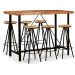 Set mobilier bar, 7 piese, lemn masiv acacia și lemn reciclat GartenMobel Dekor