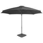 Umbrelă de exterior cu bază portabilă, antracit  GartenMobel Dekor